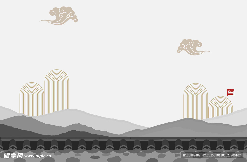 古风山水插图