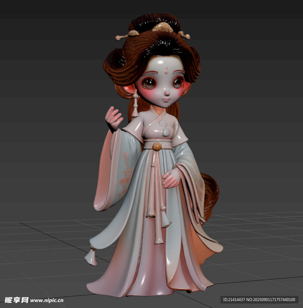 古风汉服卡通少女形象