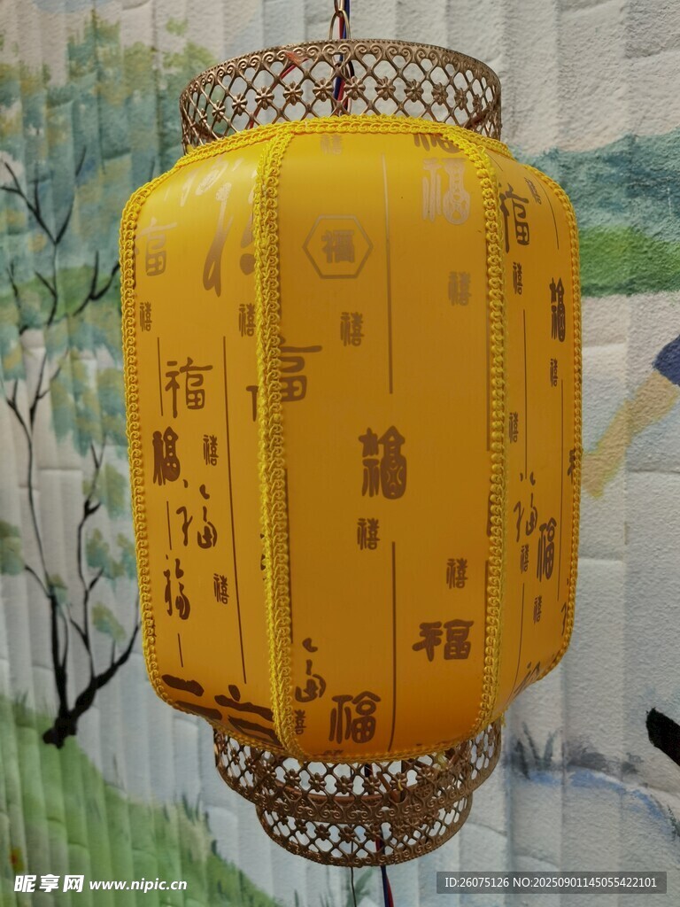 古典黄色灯笼古韵十足