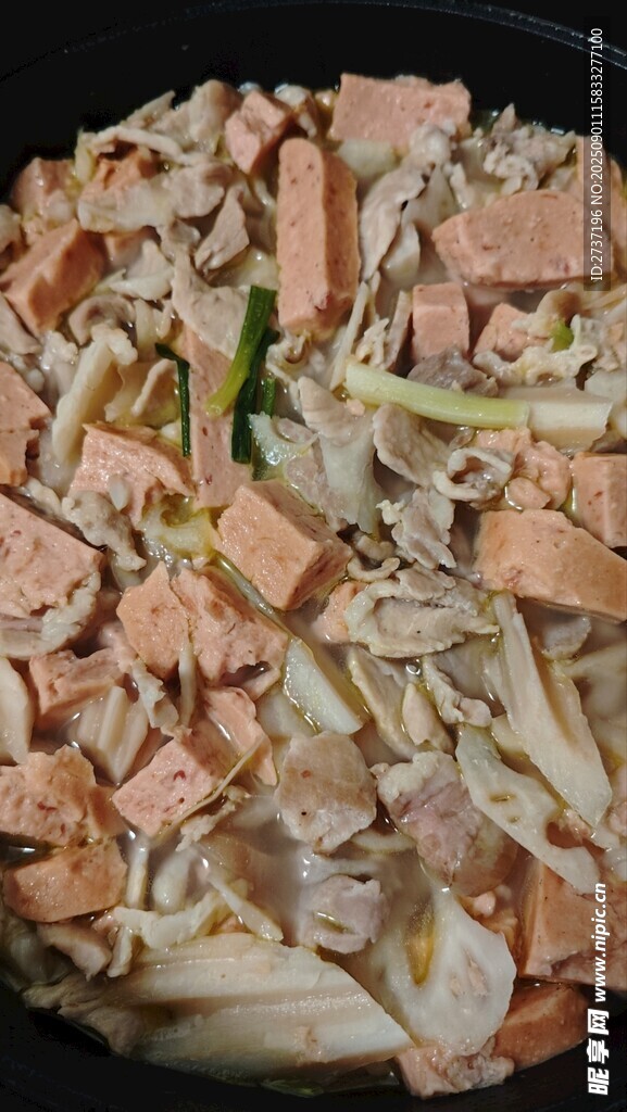 火腿炒肉片