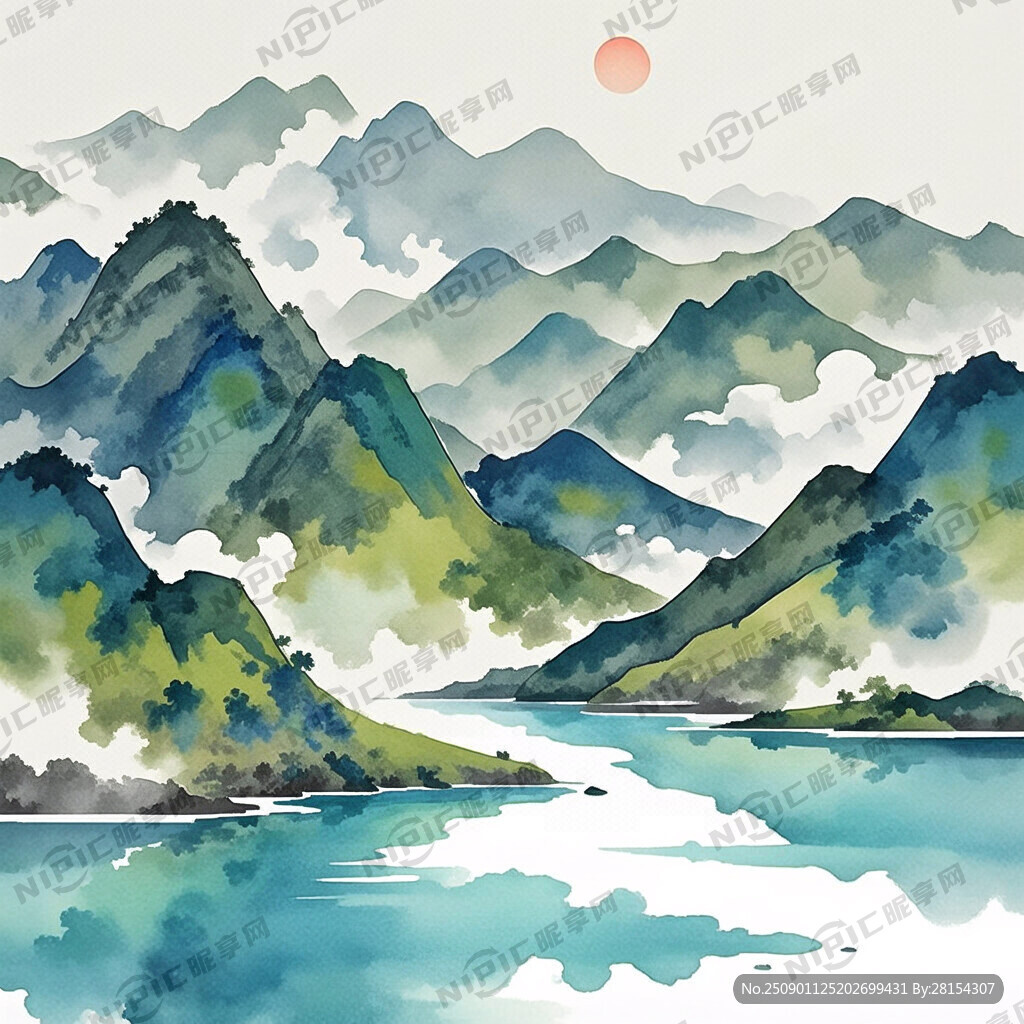 黄精 晕染出层叠的山峦