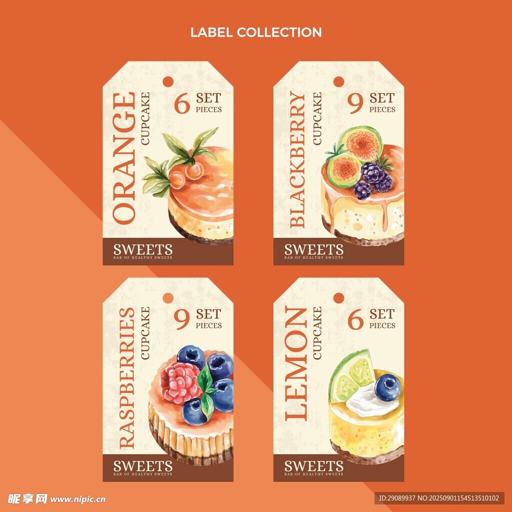 水果主题精美标签设计