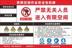 有限空间作业安全警示牌