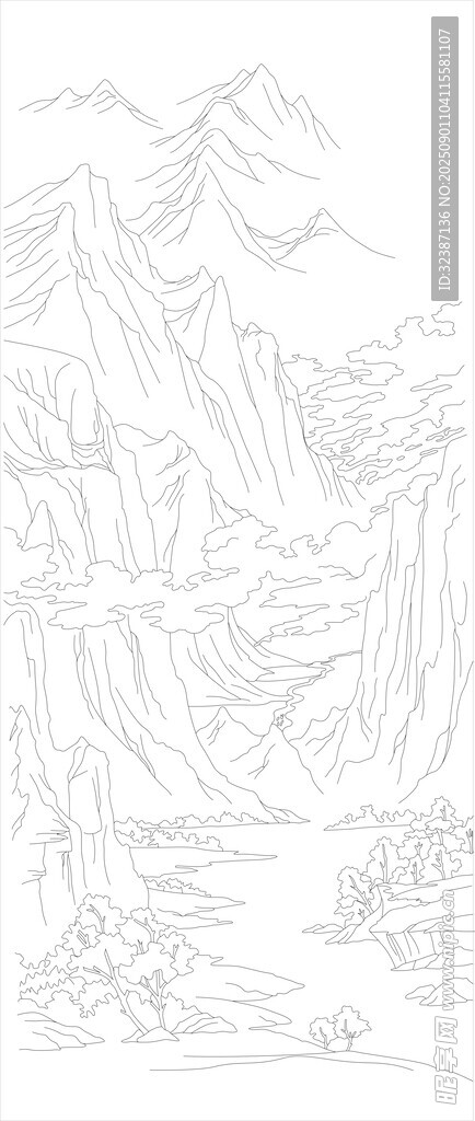 水墨山水意境图