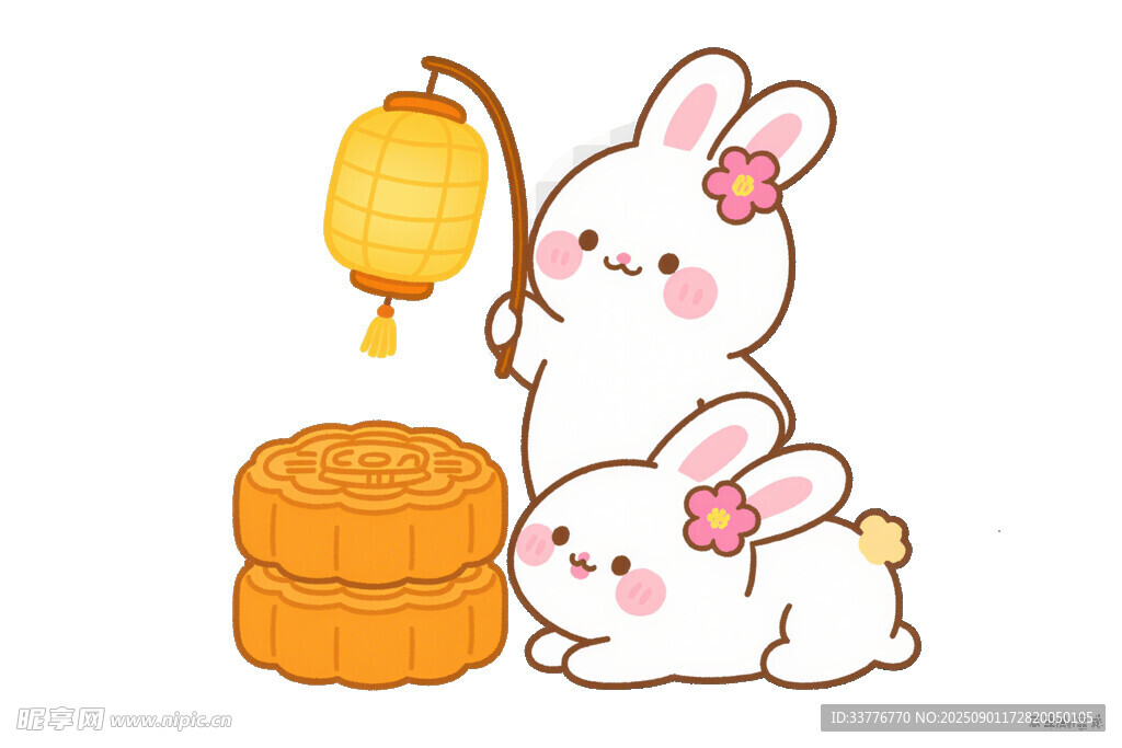 玉兔伴月贺中秋