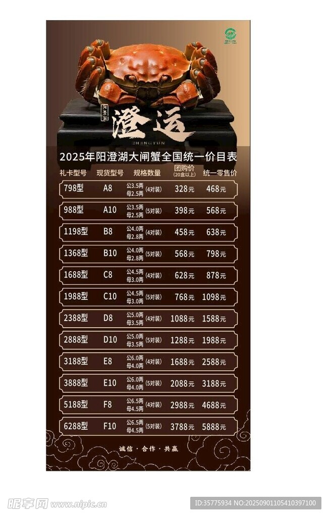 大闸蟹价格表