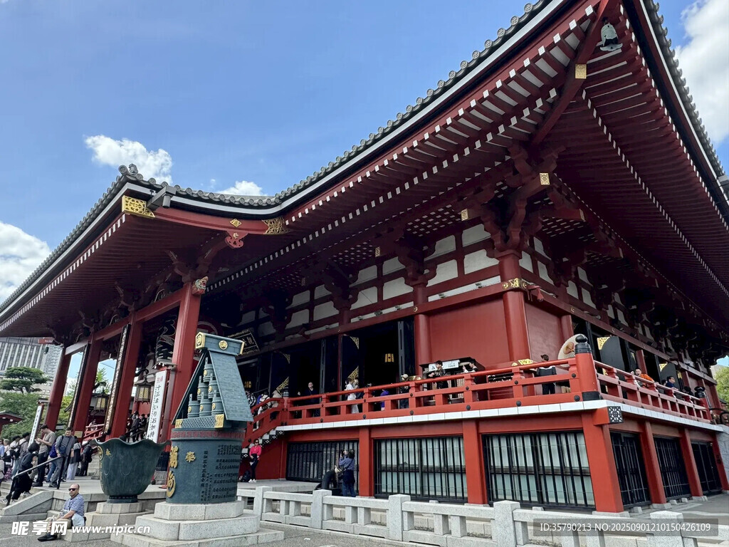 日本传统建筑浅草寺一角