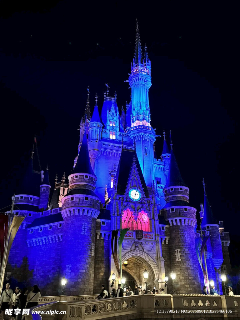 梦幻迪士尼城堡夜景