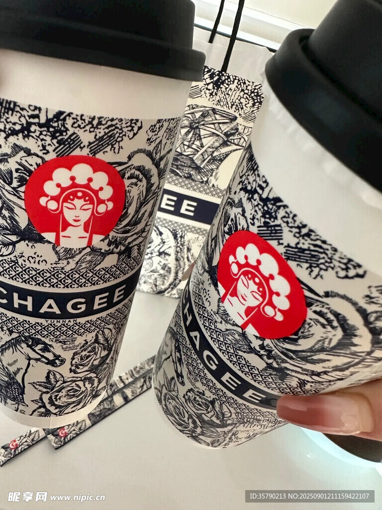 复古风图案咖啡杯