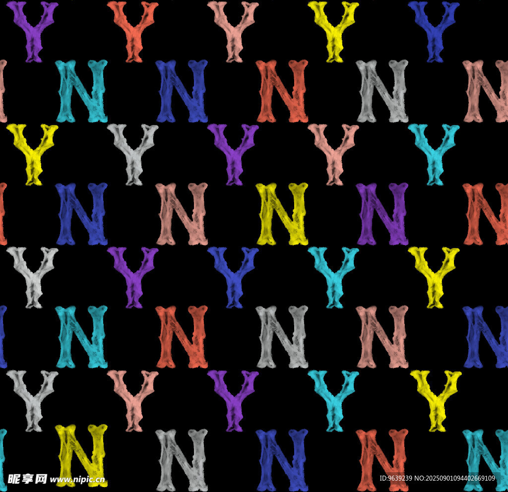 多彩NY字母