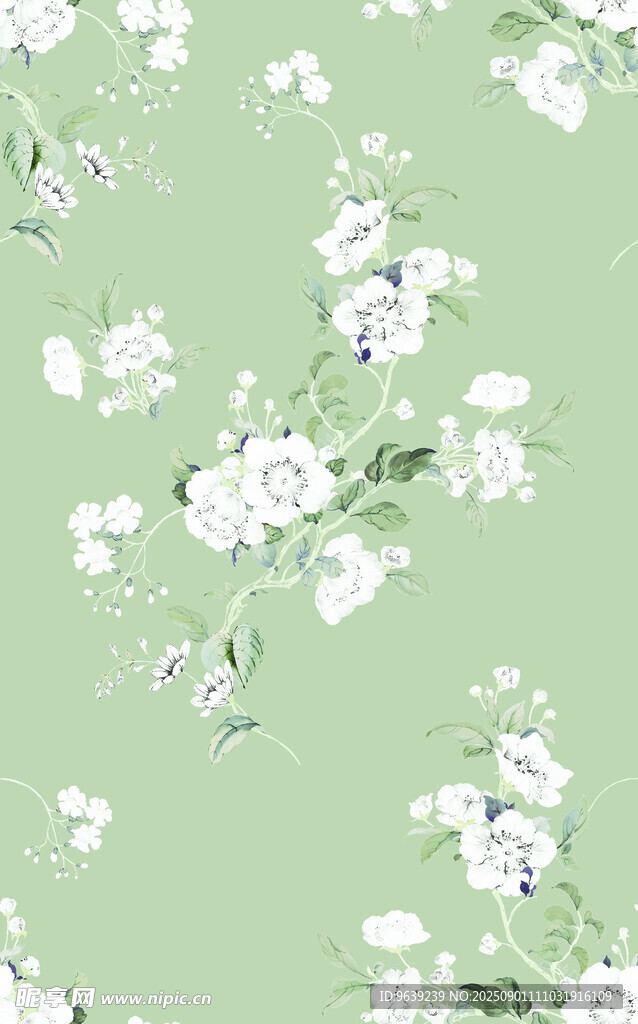 绿色花卉