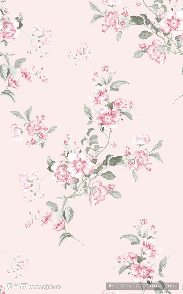 粉色花卉