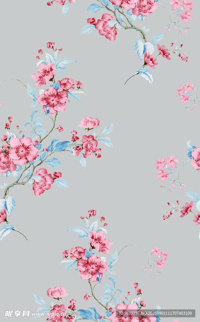粉色花卉
