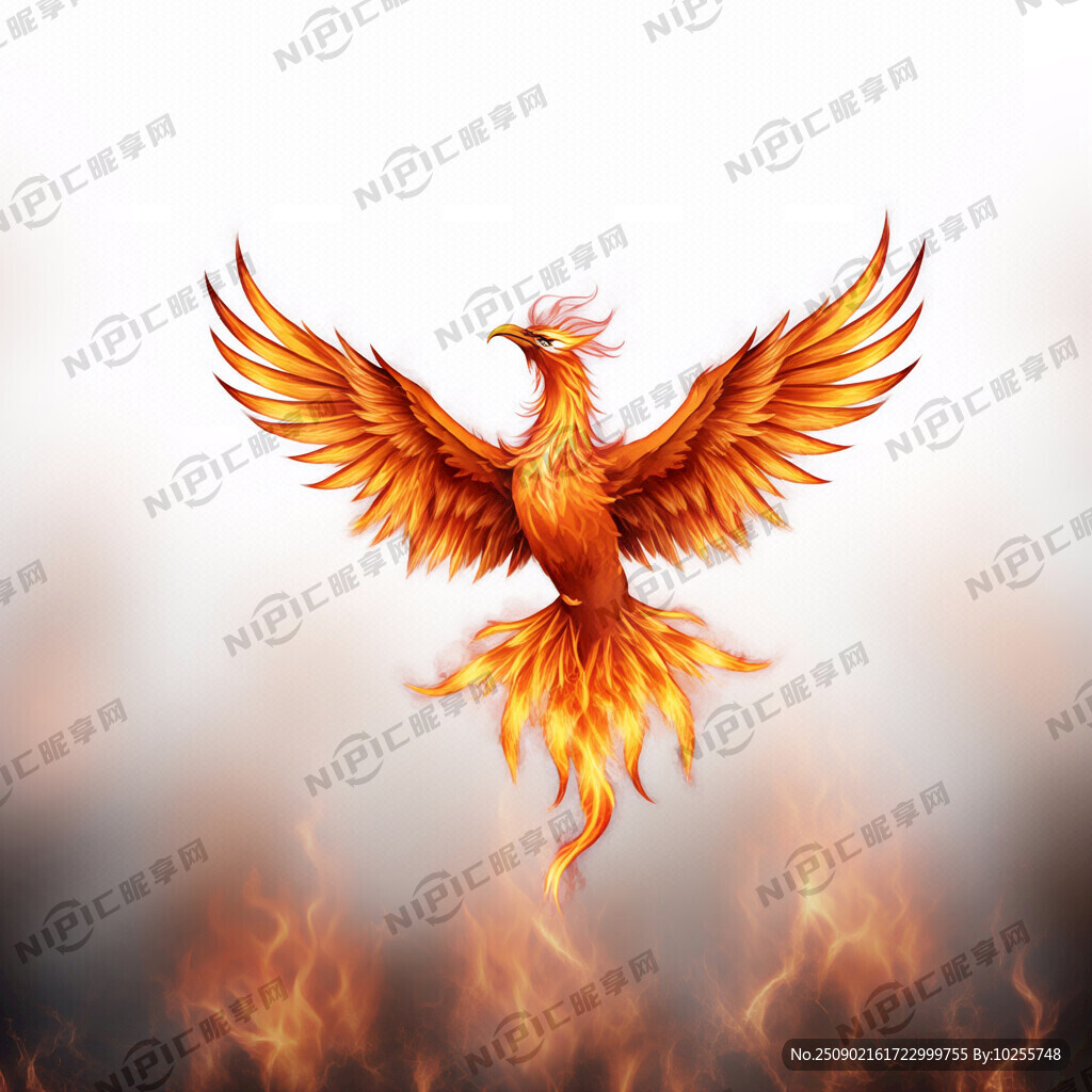 出一张纹身图 是火中的朱雀