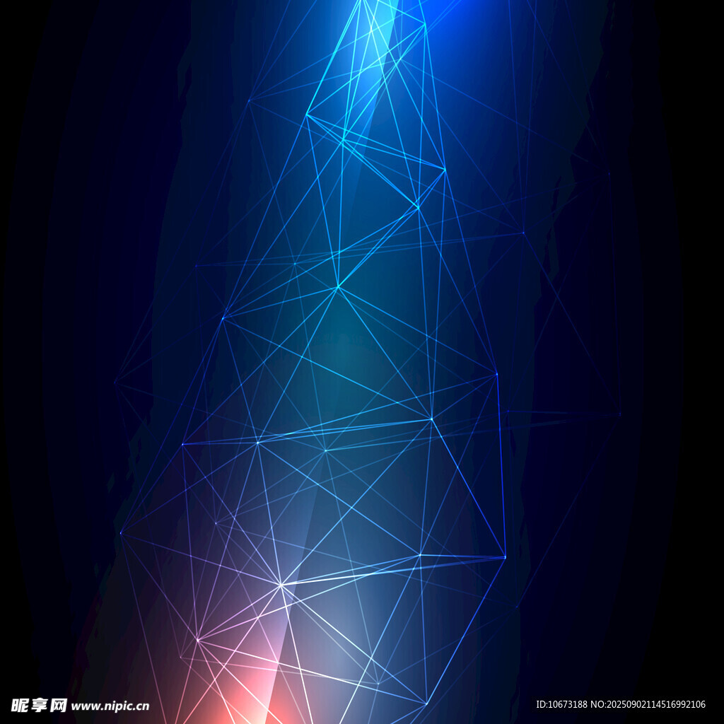 炫彩几何线条科技背景图