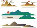 中国风山峰
