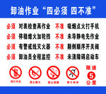 加油站作业四必四不准