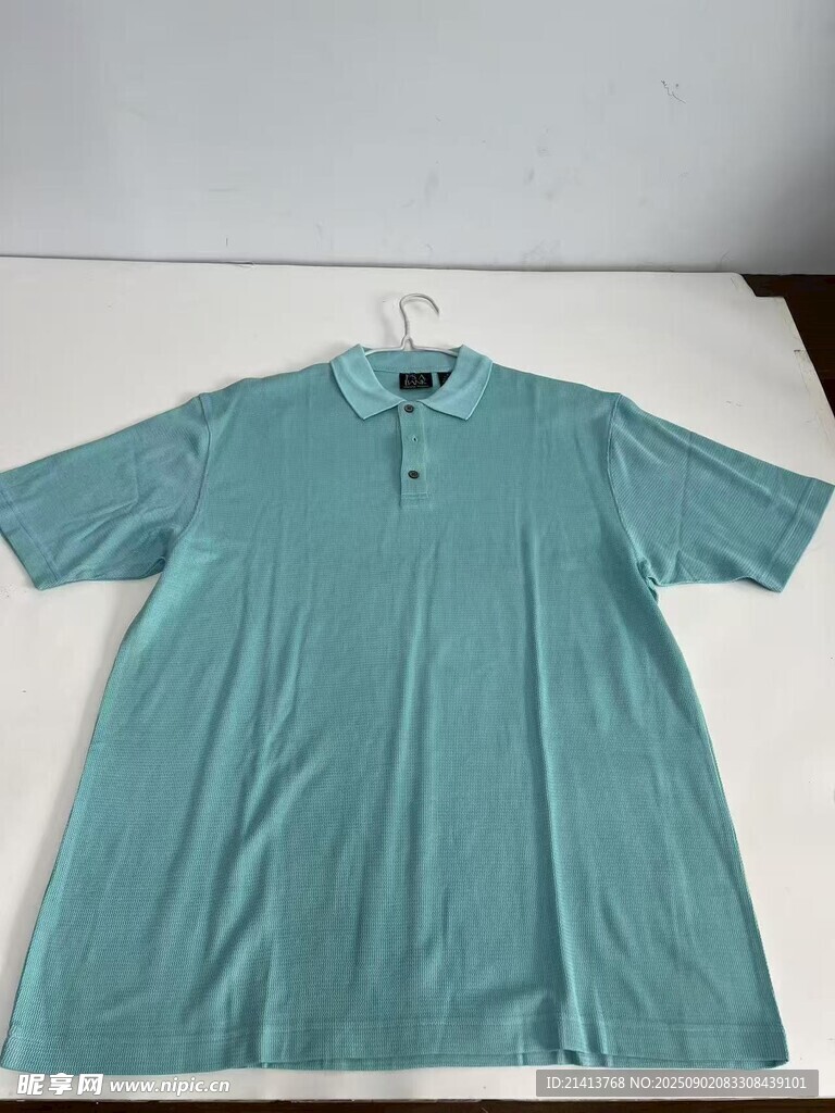 浅绿色短袖polo衫展示