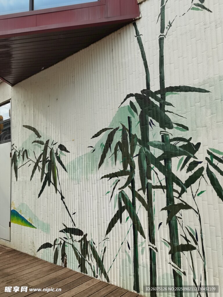 中式墙面竹景装饰画