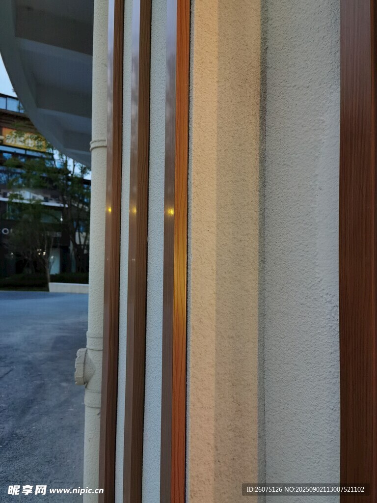 室外建筑外观局部特写