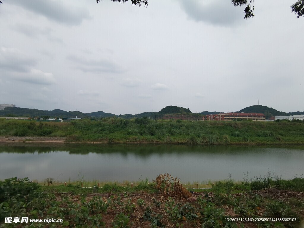 宁静湖畔自然风光