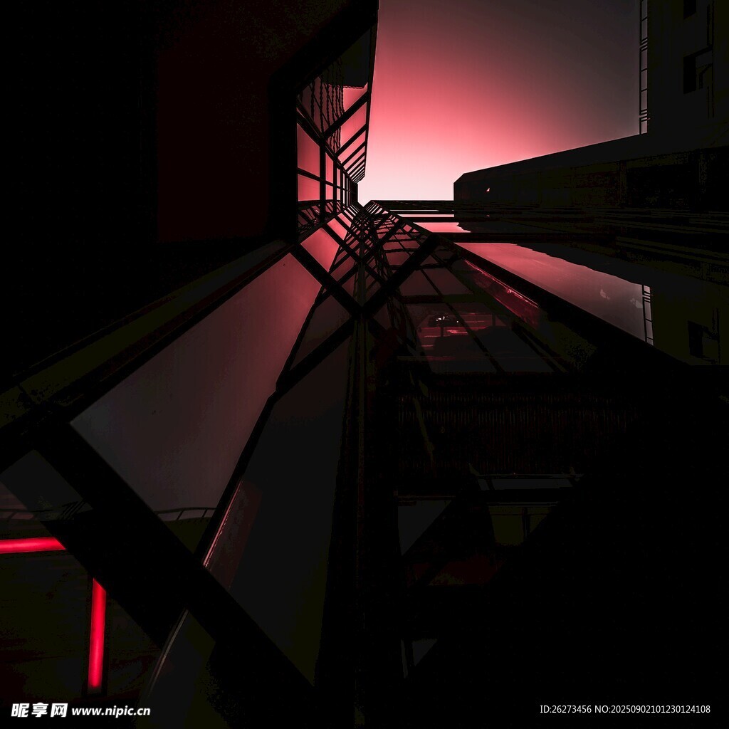 未来感都市建筑夜景