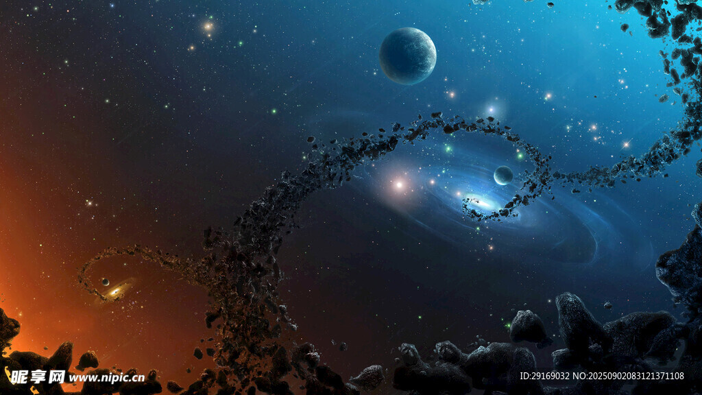 梦幻星空下的奇幻景象