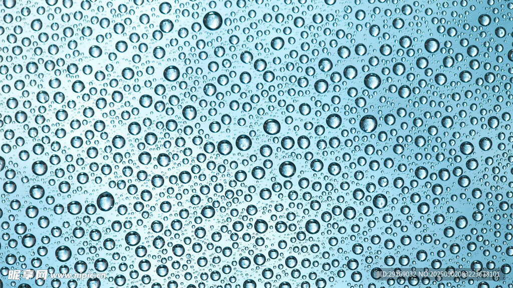 蓝色水滴纹理背景图