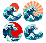 海浪图案