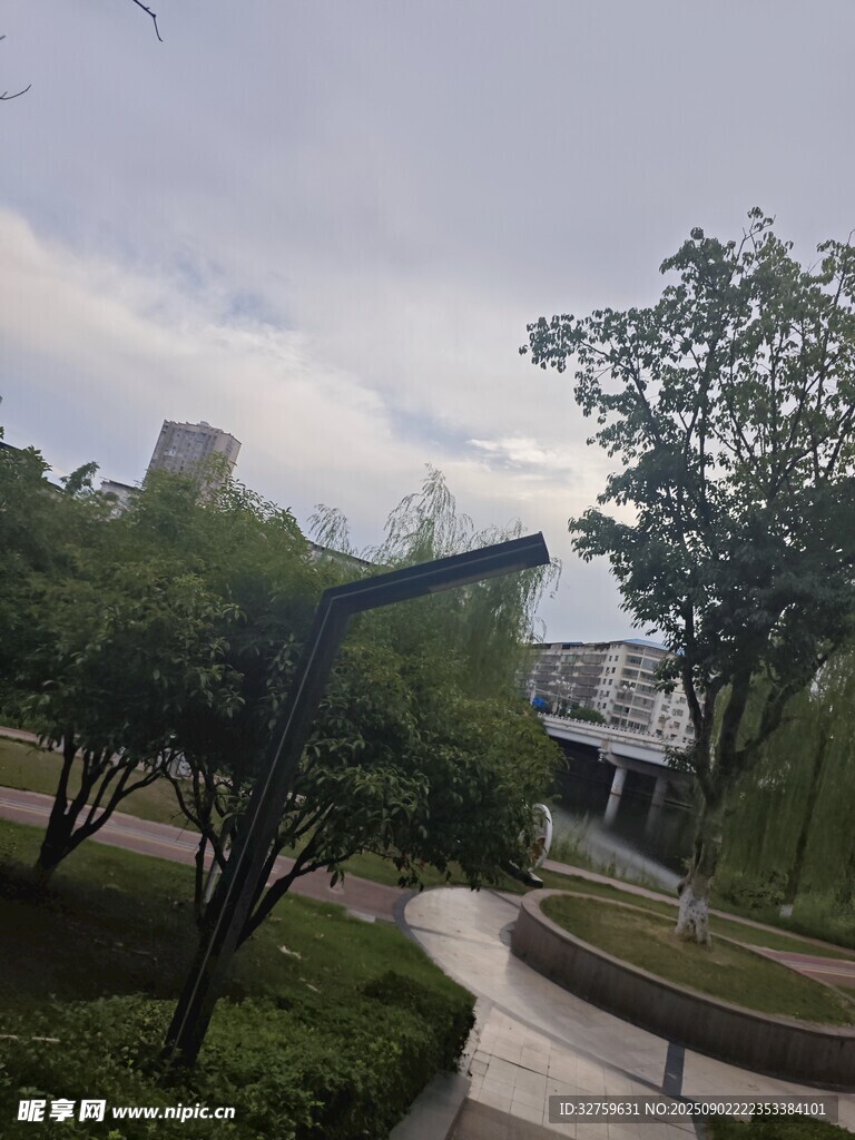 城市中的静谧绿化景观