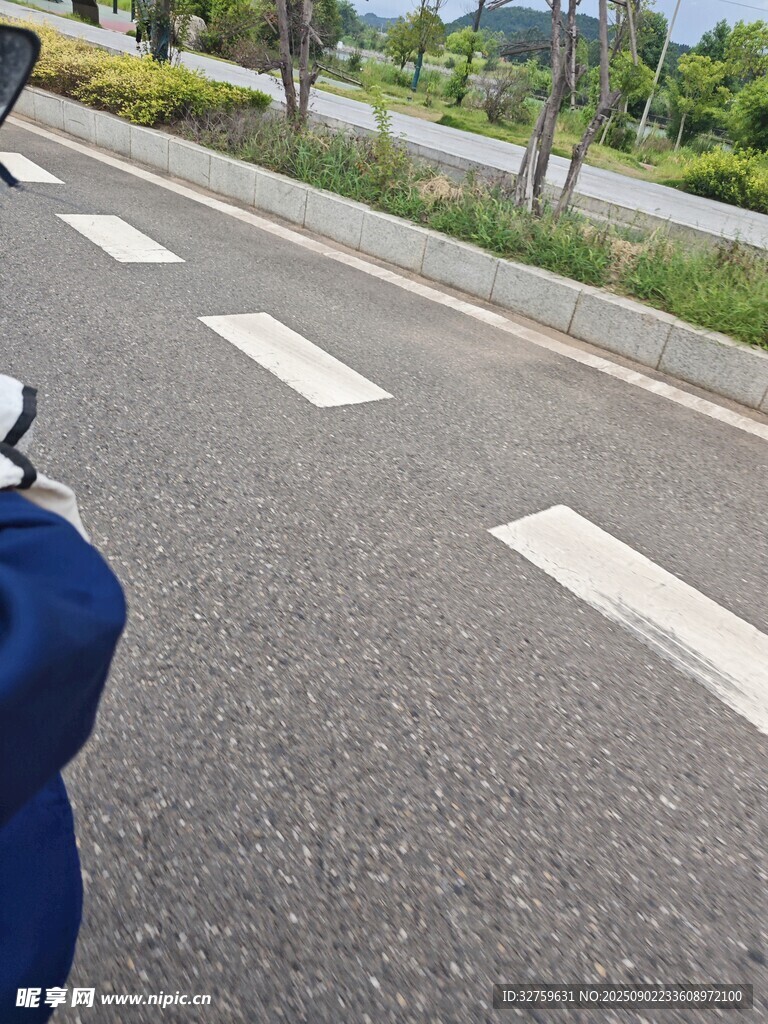 骑行视角下的道路风景