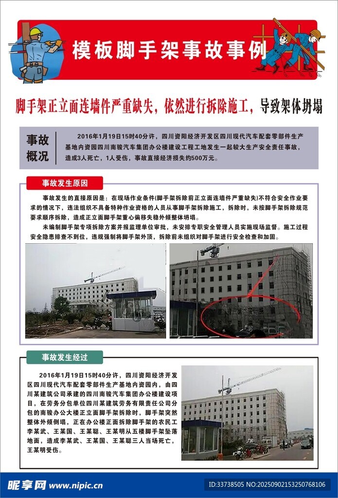高处坠落学校平面布局展示海报