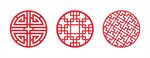 中式传统圆形花纹图案