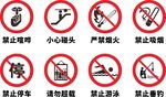 常见禁止类安全警示标识