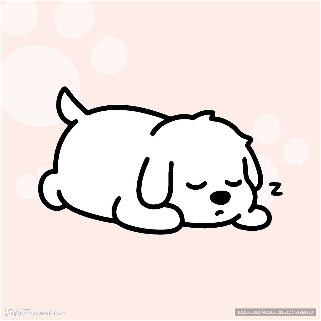 金毛犬创意抽象儿童手绘插画