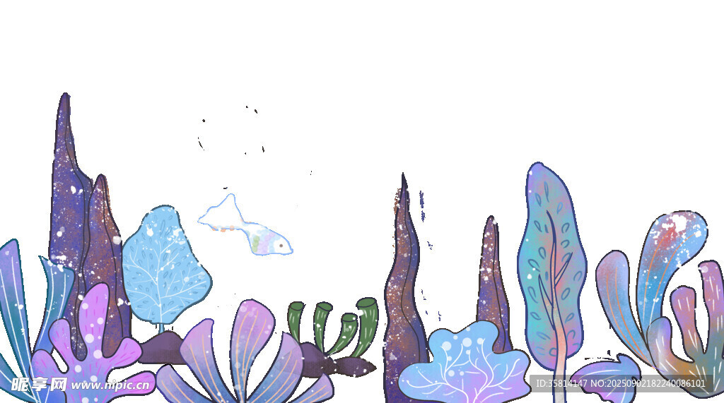 梦幻海底珊瑚礁景观