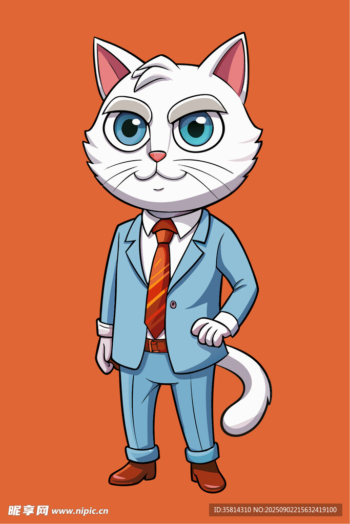 穿西装的可爱猫咪