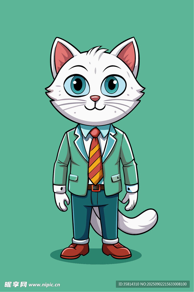 穿西装的可爱猫咪