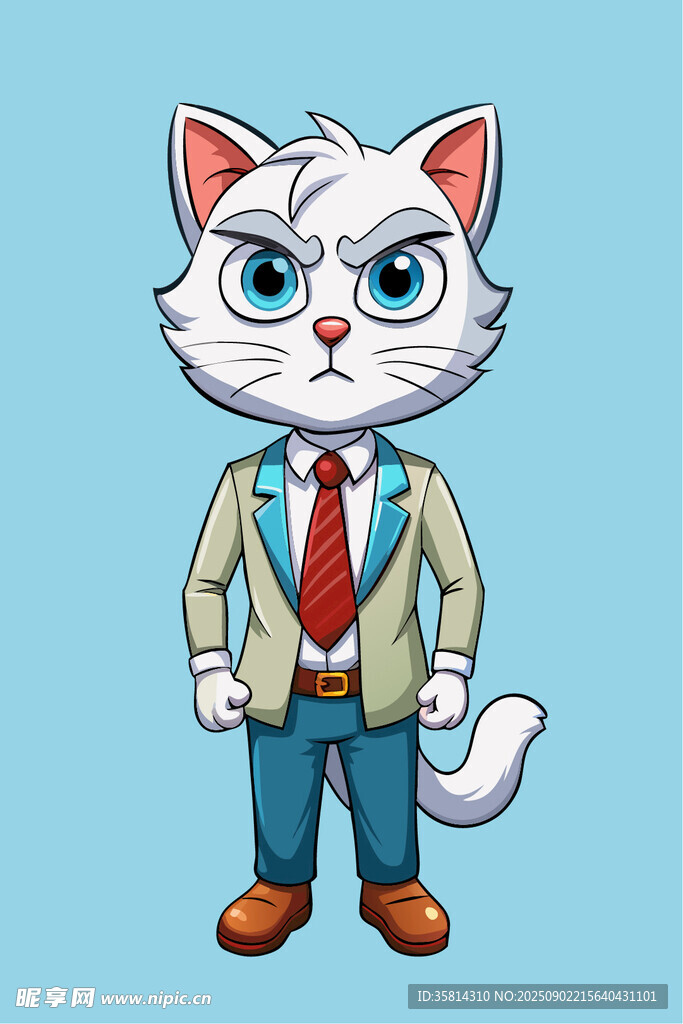 穿西装的可爱猫咪