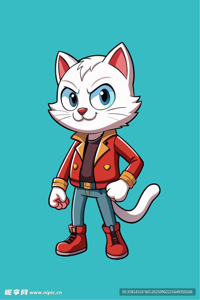 时尚小猫牛仔风造型
