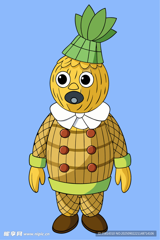 菠萝造型卡通人偶服装