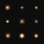 金色闪耀星星光效
