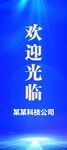 蓝色科技感易拉宝