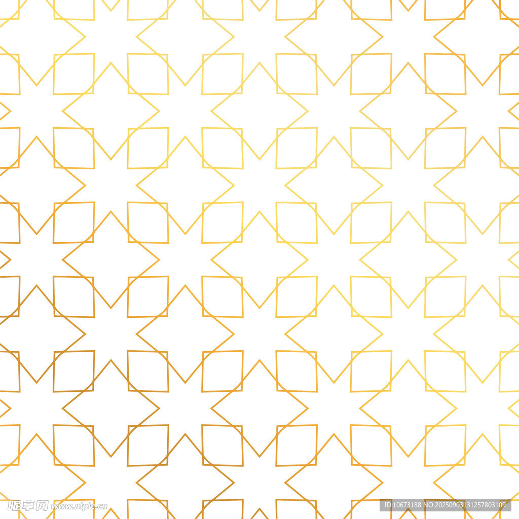 金色几何图案无缝背景