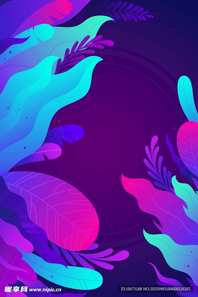 梦幻渐变流体艺术图案