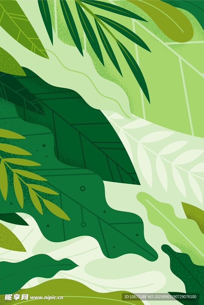 热带绿植背景图案