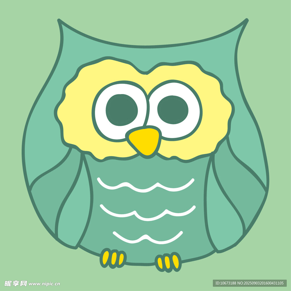 可爱卡通猫头鹰形象