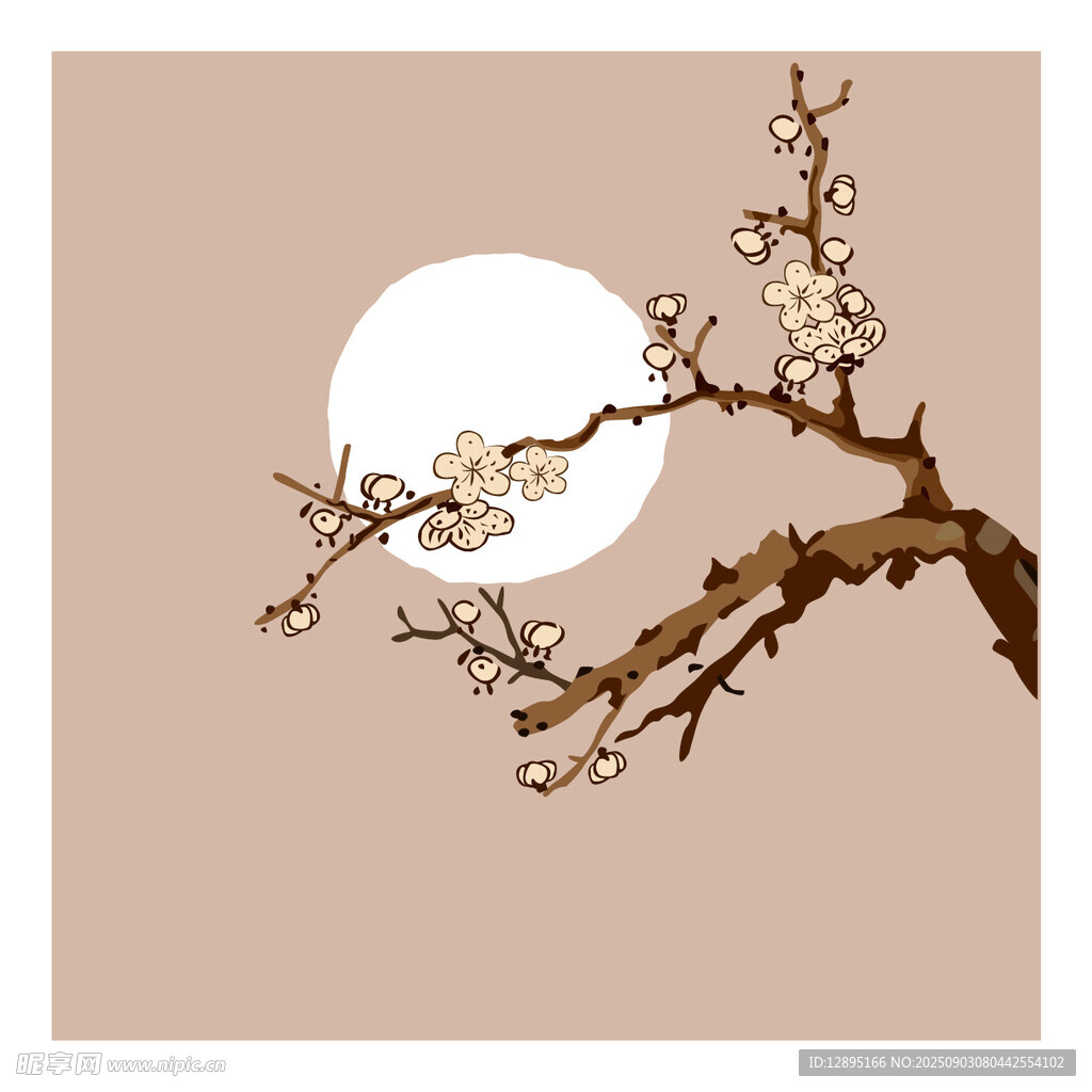 月夜梅花枝