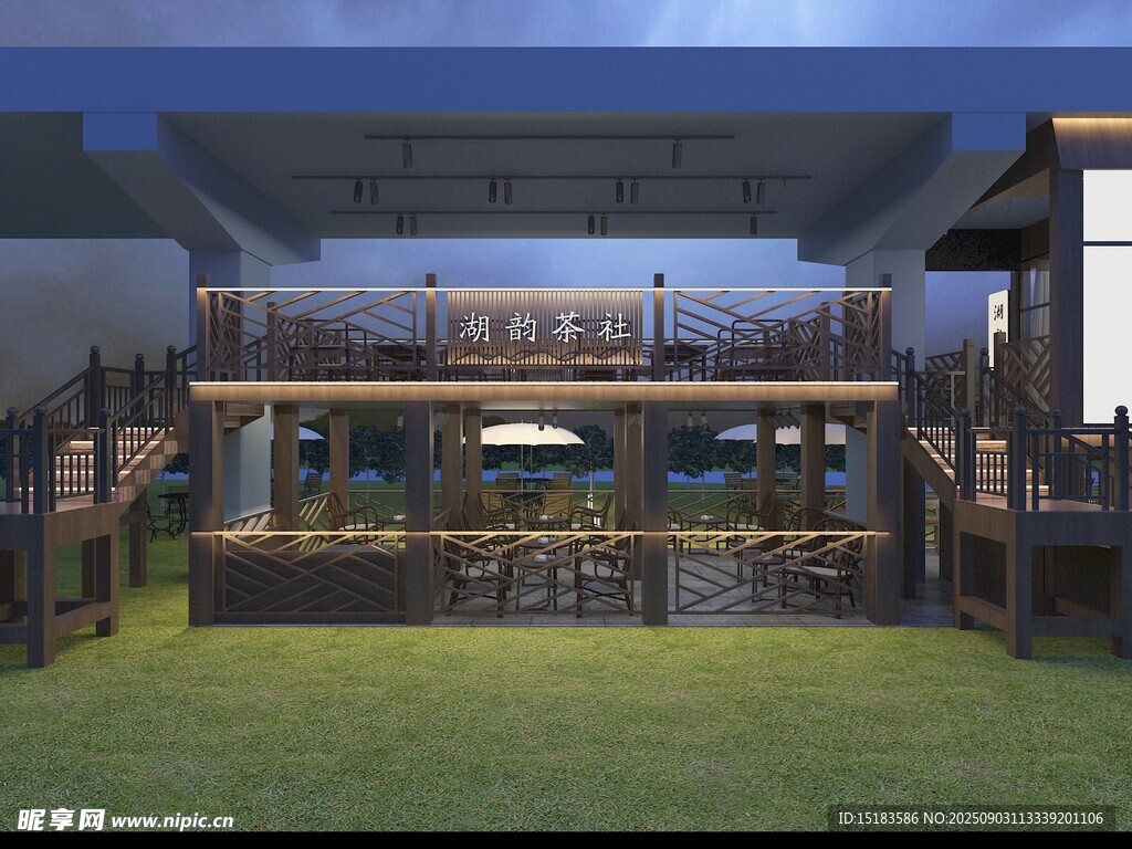户外双层休闲餐饮空间