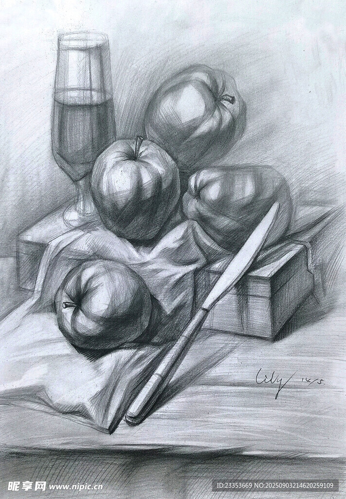 素描静物